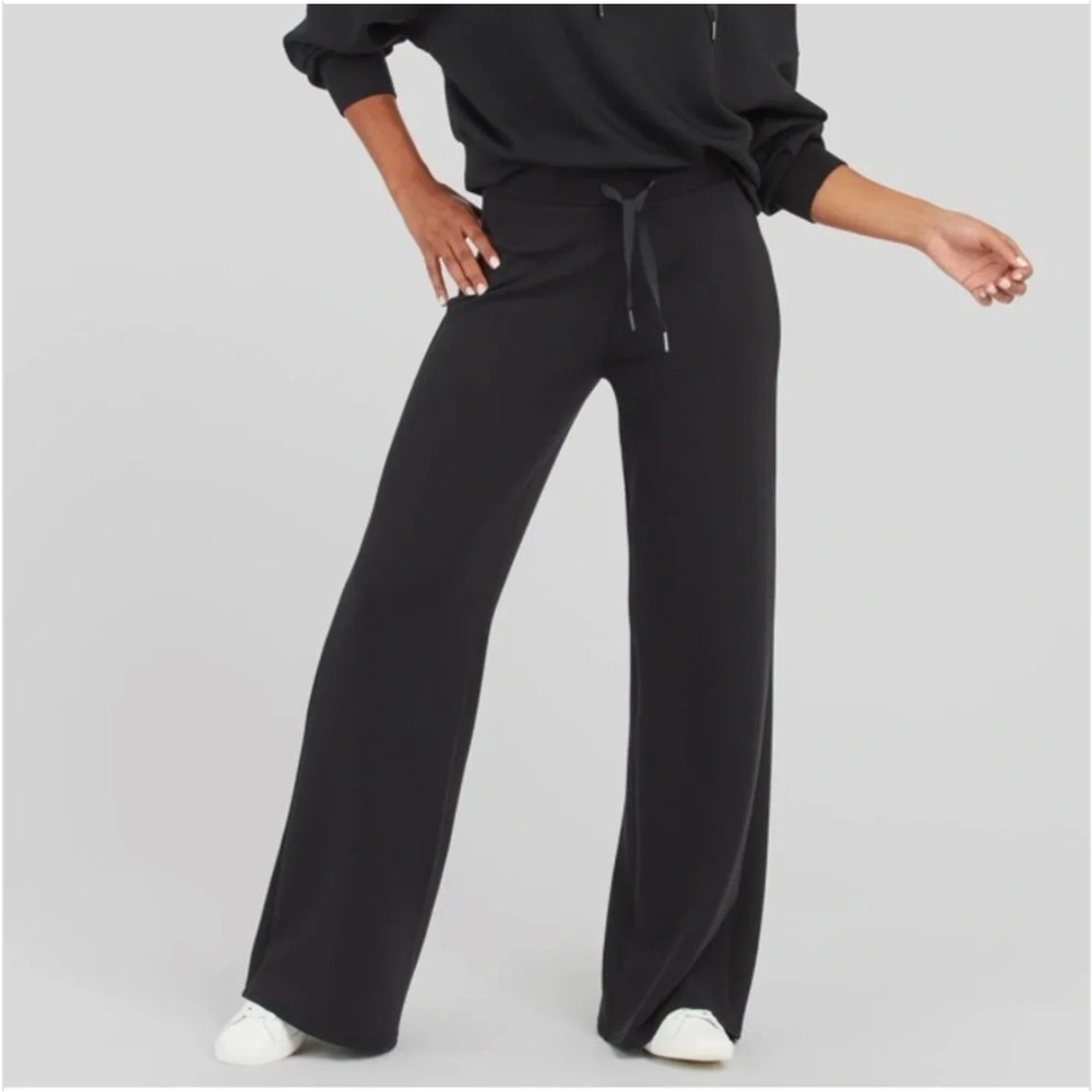 Spanx AirEssentials/Airluxe Wide Leg Pants Small Black